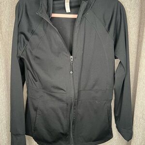 RBX Black Zip Up Athletic Jacket Size Large Performance with Thumb holes